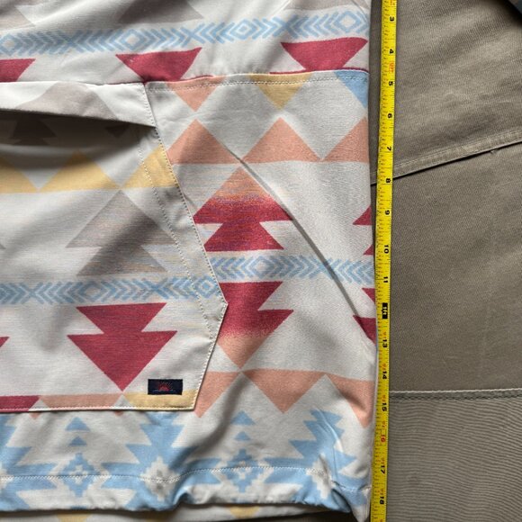 RARE Faherty Recycled Lined Windbreaker - Doug Good Feather Native Design XL - Picture 5 of 6